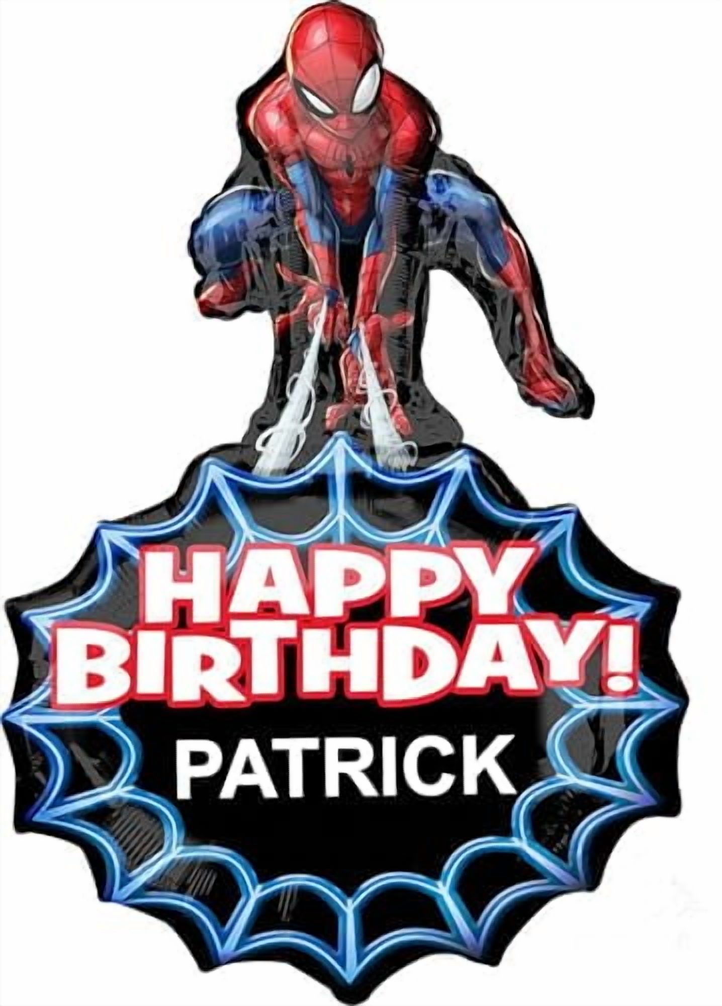 Anagram Spider-Man Personalized Birthday Party Supplies Balloon Bouquet Decorations