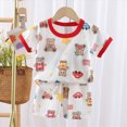 thumbnail image 2 of KPOPLK Toddler Boys 2Pcs Outfits Set Short Sleeve Graphic Pattern T-Shirt Top and Casual Shorts Summer Clothes 1T 2T 3T 4T 5T 6T 7T(6-12 Months,Red), 2 of 6