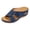 Blue, variant on Women's Orthotic Wedge Slippers Arch Support Breathable Walking Sandals Cross Straps Summer Comfortable Cushion Slip on Slides Brown Size 9.5