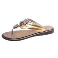 thumbnail image 1 of Floral Crystal Toe Post Sandals Summer Beach Slide Slippers Comfortable Casual Shoes EVA Material Lightweight, 1 of 7