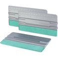 thumbnail image 1 of QWORK Vinyl Wrap Squeege, 6-inch Vinyl Squeegee with Ruler, Mini Vinyl Wrap Felt Edge Squeegee Soft Plastic Scraper Scratch-Free Window Tint Tool, 3 Pack, 1 of 7