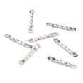thumbnail image 2 of 300pc Tarnish Resistant 201 Stainless Steel Links Connectors Twist Bar Links Stainless Steel Color 12x1.3x1.2mm Hole: 1mm, 2 of 3