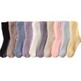 thumbnail image 4 of Calcetines de invierno para mujer, de forro polar coral, con pelusa, antideslizantes, cálidos, de media toalla de terciopelo, 4 of 4