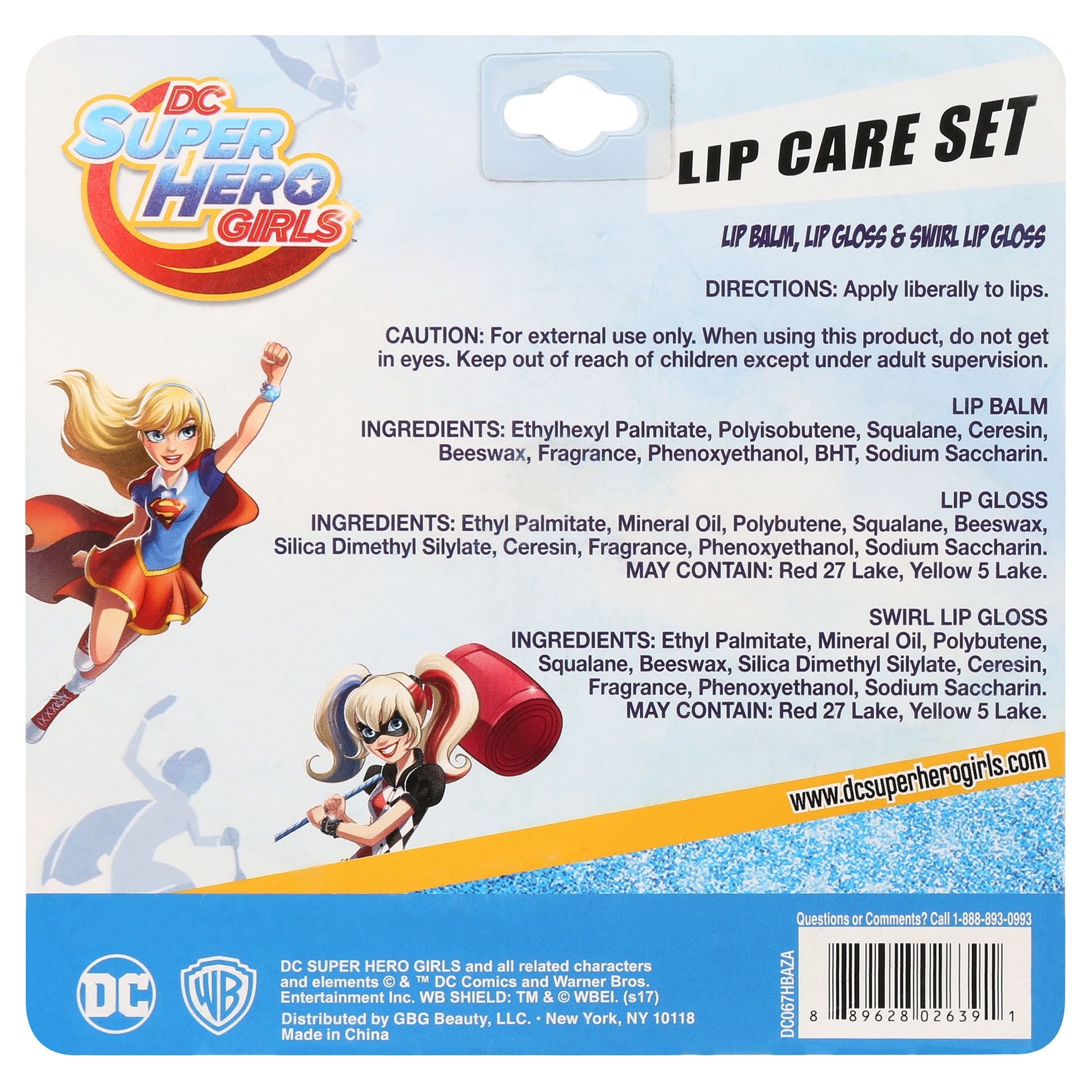Dc Girls Lip Gloss Keychain