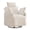 Manual-White, variant on HASLE Manual Recliner Chair, 360° Swivel Nursery Rocking Chair with Side Pocket, 30° Rocking Glider with 2 Pillows, Curved Barrel Living Room Chair for Adults and Small Spaces, Light Grey