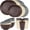 Brown, variant on 16-Piece Cream Ceramic Dinnerware Set with Plates, Bowls & Cups, Service for 4