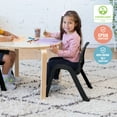 thumbnail image 5 of ECR4Kids Plastic Stackable SitRight Chair, 11in, Classroom Furniture, Black, 4-Pack, 5 of 9