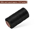 thumbnail image 3 of Uxcell Flat Leather Sewing Waxed Thread, 200m / 219 Yards Polyester Wax String, 210D Wax Stitching Cord for Leather Crafts, Black, 3 of 6