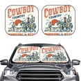 thumbnail image 2 of Fotbe Cowboy Rising Horse Juego de 2 Piezas de Parasoles para Parabrisas | Bloqueador Solar para Auto | Accesorios Plegables para Protección Solar Interior-Medium, 2 of 6