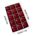 thumbnail image 3 of Juego de adornos navideños, toque de terciopelo, acabado flokado con lazos colgantes, adornos decorativos de esfera, decoraciones para árboles navideños, adornos festivos de 6 cm para decoración, 3 of 8