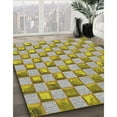 thumbnail image 2 of Ahgly Company Indoor Square Patterned Brown Gold Novelty Area Rugs, 5' Square, 2 of 6