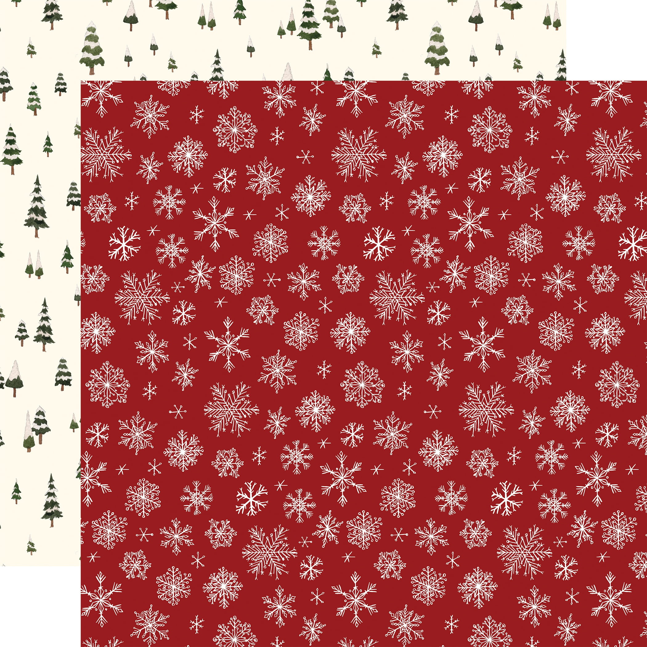 Hello Christmas Double-Sided Cardstock 12&quot;X12&quot;-Snowflakes - Walmart.com