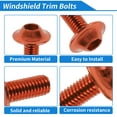 thumbnail image 4 of Tornillos de parabrisas Unique Bargains compatibles con la mayoría de las motos deportivas para Kawasaki, Yamaha, Suzuki, Honda, Ducati, BMW, etc. Acero inoxidable, goma, naranja, 4 of 6