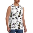 thumbnail image 2 of Bixox Men's Wine Bottles And Grapes Printed Shirt Sleeveless Fitness Tank Top-X-Large, 2 of 7