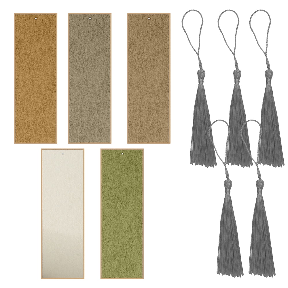 Bookmark 6*18cm, 10pcs Bookmark Blank Bookmarks with Tassels for DIY