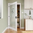 thumbnail image 2 of 36" X 80" Pantry Door Solid Manufactured Wood Prefinished Glass Slab Door Standard Door Without Hardware Kit, 2 of 8