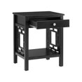 thumbnail image 2 of Linon Luster 1-Drawer Wood End Table in Black, 2 of 12