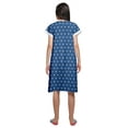 thumbnail image 3 of Moomaya Womens Knee Length Cotton Short Sleeve Nightdress Printed Night Gown, 3 of 5