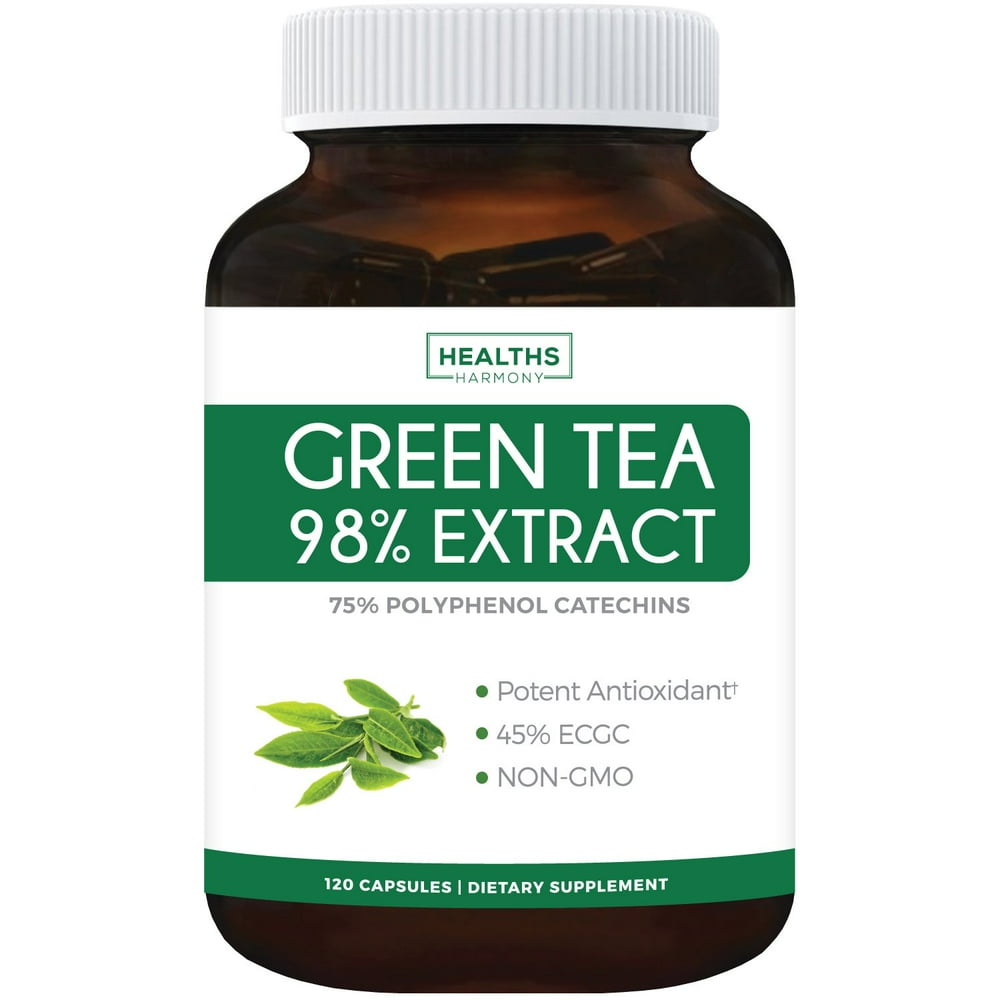 Green Tea Extract (NON GMO) 120 Capsules With High Potency EGCG For Weight Loss & Metabolism