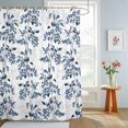 thumbnail image 4 of Shower Curtains for Bathroom, Blue Fruit Waterproof Fabric Shower Curtain, Vintage Plant Nature Botanical Flower Floral Decorative Bathroom Curtain for Bathtub, 36"x72", No Hooks Included, 4 of 9