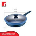 thumbnail image 2 of Gastro Non-stick Blue Frypan With Glass Lid 32cm | Induction Base & Ergonomic Soft Touch Handles, 2 of 4