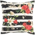 thumbnail image 2 of Mina Victory Fabric Indoor/Outdoor Zebra & Rose Throw Pillow in Multi-Color, 2 of 5