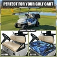 thumbnail image 4 of Renewold Golf Cart Seat Cover Comfortable Golf Cart Seat Towel Blanket with Front Pockets Suitable for 2 Person Club Car Seats, 52 x 32 Inches, Sea Turtle Hibiscus Blue, 4 of 7