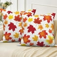 thumbnail image 5 of DaShan Maple Leaf Fall Pillow Cover 18x18 Set of 2,Autumn Decorative Pillow Cases Couch Cushion for Bedroom Home Decor, 5 of 6