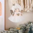 thumbnail image 5 of Farfi Muñeca De Ángel De Navidad con Campanas Falda De Tul Cuerno De Ciervo Regalos Adorables Accesorio De Festival Cordón Decoración del Hogar De Navidad Colgante para Niñas para Interiores, 5 of 5