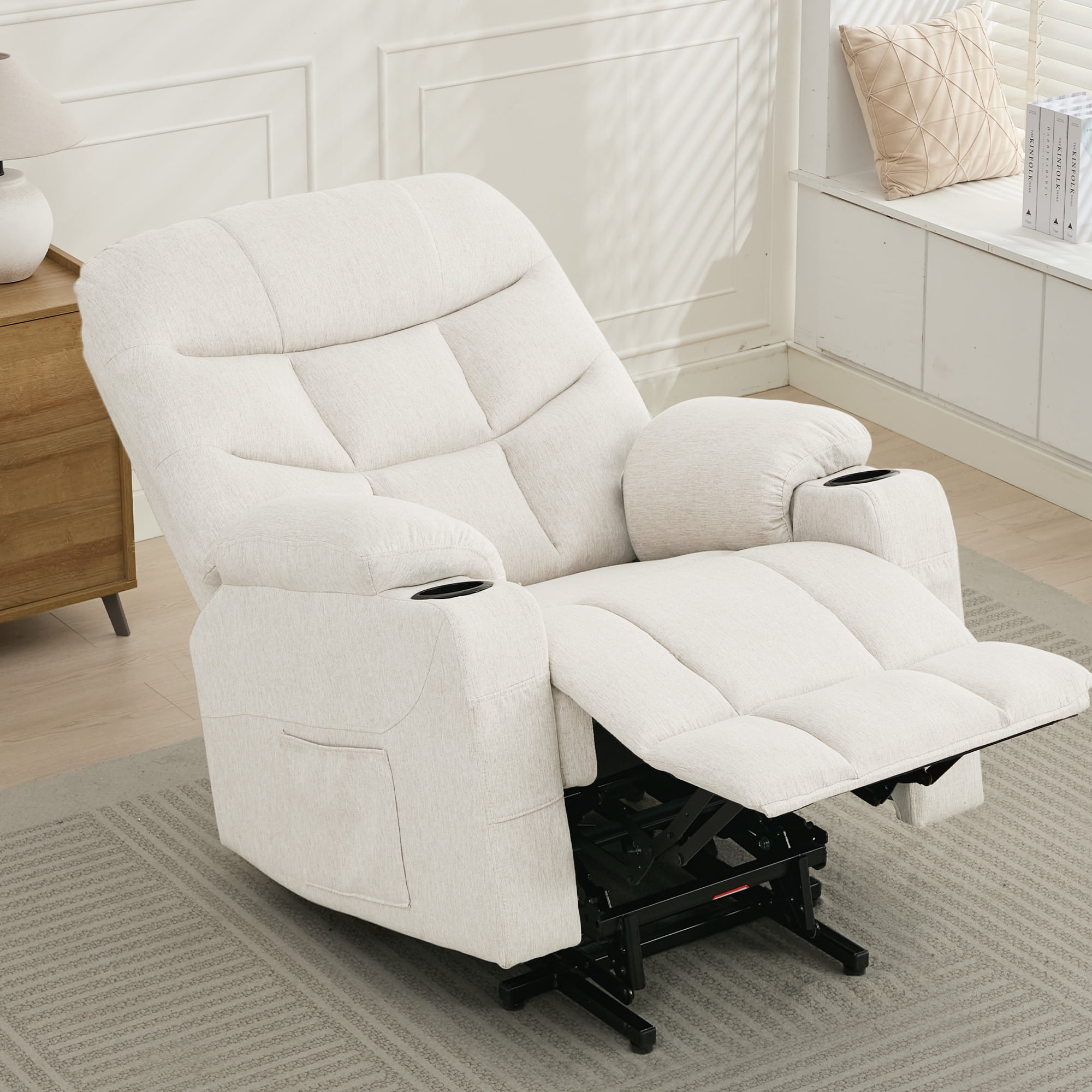 Korser Power Lift Recliner Chair for Elderly with Massage for Living Room,Beige