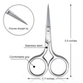 thumbnail image 2 of EXLEAF 5 Pieces Small Straight Tip Nose Hair Scissor for Grooming, Stainless Steel Multi-Purpose Grooming Scissors for Facial Hair Removal And Mustache Beard Eyebrows Ear Nose Trimming, 2 of 6