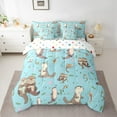 thumbnail image 2 of Homewish Kawaii Otter Bedding Comforter Set 7-Piece for Preppy Child,Cartoon Animal King Bedding Sets,Koi Fish Ultra Soft Bed Sheets,Luxury Bedroom Decor,Reversible, 2 of 8