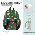 thumbnail image 5 of Mushroom and Leaf Green Pattern Backpack for School, Cute School Bag with Adjustable Shoulder Straps and Padded Back, 15"x11.42"x5.5", 5 of 5