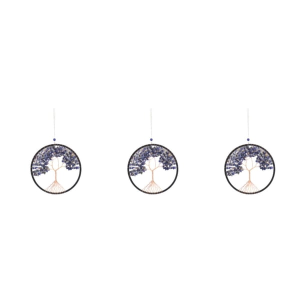 Naiovety Atrapasueños de piedras preciosas de moda para colgar en la pared del dormitorio Decoración Atrapasueños de ágata natural Raya azul Type1 NO1