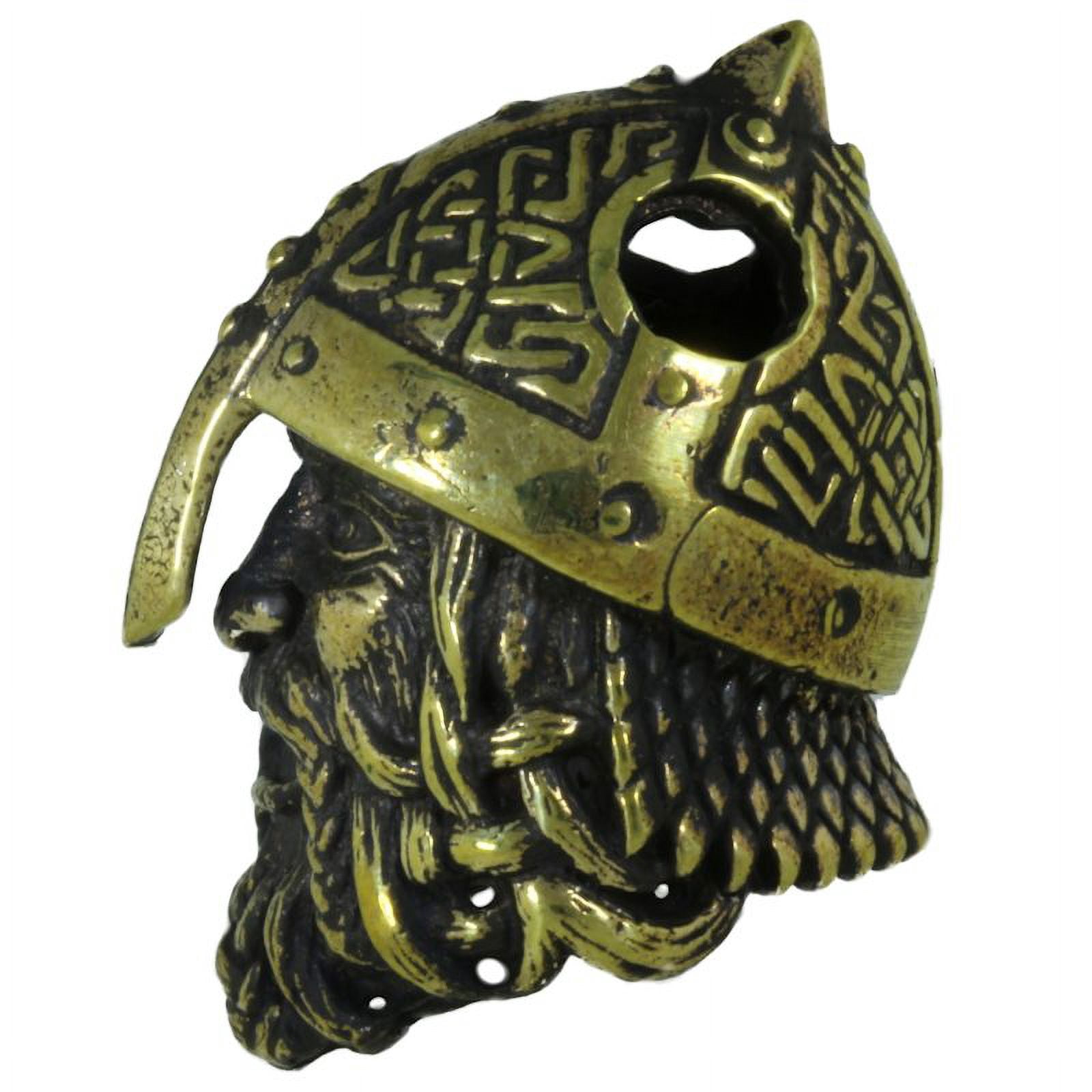 Clan Warrior Viking Paracord / Lanyard Bead in Brass for Jig Pro Shop by Alloy Army of Eurasia