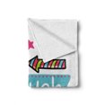 thumbnail image 2 of Live Laugh Love Soft Flannel Fleece Blanket, Lively Colors Cartoon Arrows with Geometric Shapes Kiss Hearts Phrase Print, Cozy Plush for Indoor and Outdoor Use, 50" x 60", Multicolor, by Ambesonne, 2 of 6
