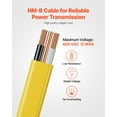 thumbnail image 2 of VEVOR NM-B Wire 12AWG/2C Copper Core Cable 100 ft Electrical Wire with Ground, 2 of 9