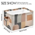 thumbnail image 4 of Yayeee 2 Pack Canvas Storage Basket with Handles for Shelves Fabric Bins Closet Organizer, Abstract Shapes, 4 of 8