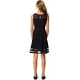 thumbnail image 4 of Calvin Klein Girls' Sleeveless Party Dress, Fit and Flare Silhouette, Round Neckline & Back Zip Closure 7 Black, 4 of 7