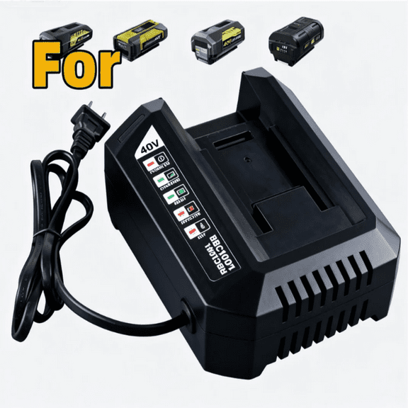 OP401 Compatible with Ryobi 40V Battery Charger OP404 OP406A,Compatible with Ryobi 40V Lithium Battery OP4040 OP4060A OP4050A