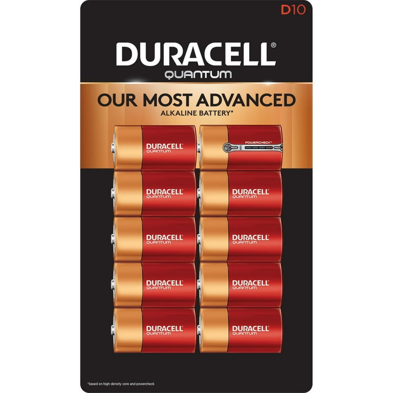 Duracell Quantum Alkaline D Batteries 10 Pk