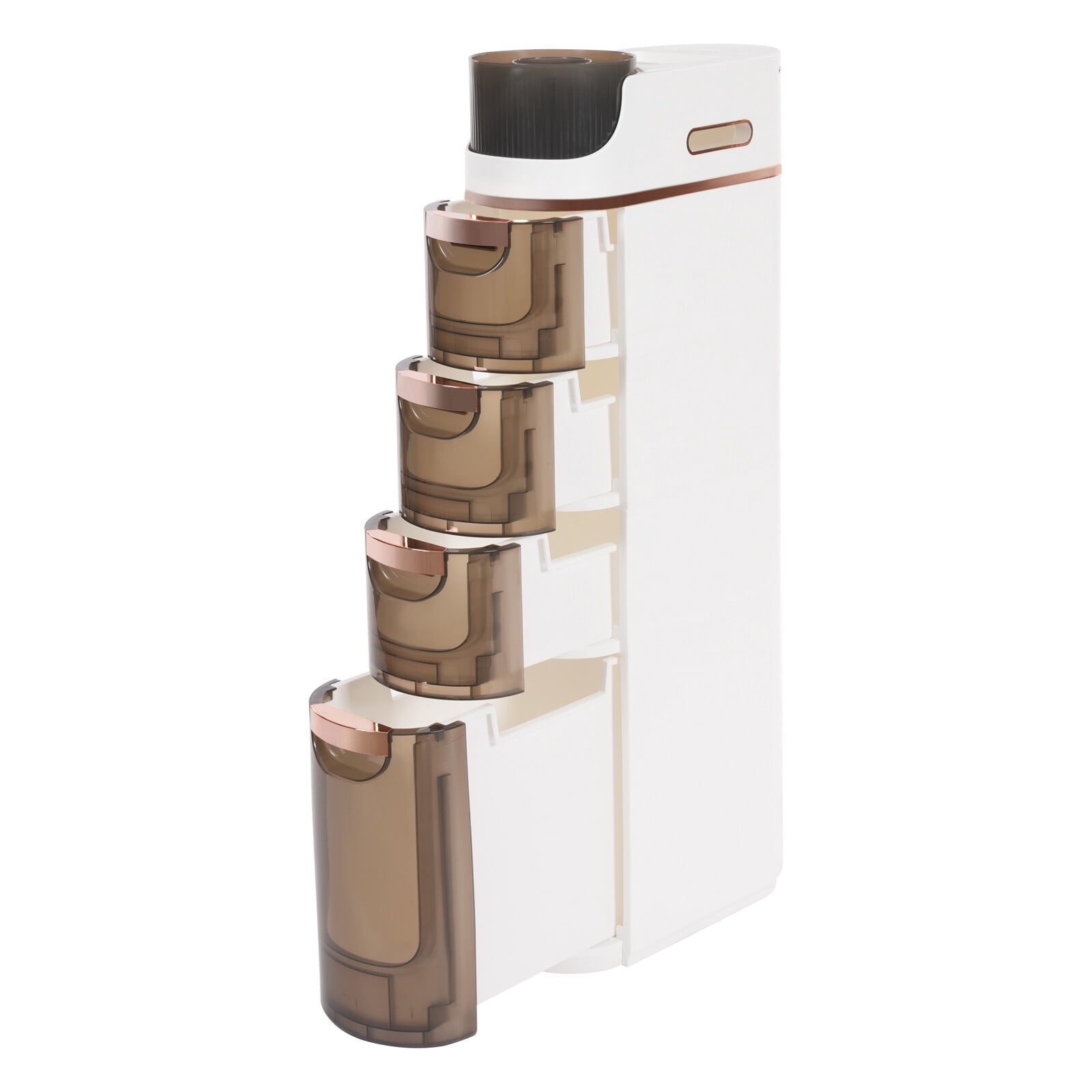 Slim Bathroom Storage, Mobile Storage Organizer, 4-drawer Narrow Slim Storage Cart