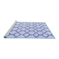 thumbnail image 2 of Ahgly Company Machine Washable Indoor Rectangle Trellis Blue Contemporary Area Rugs, 5' x 7', 2 of 4