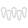 thumbnail image 2 of Spring Snap Hook, 5pcs 50mm Carabiner Clip Stainless Steel  For Hammock For Camping, 2 of 8