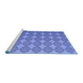 thumbnail image 2 of Ahgly Company Machine Washable Indoor Round Abstract Blue Contemporary Area Rugs, 5' Round, 2 of 4