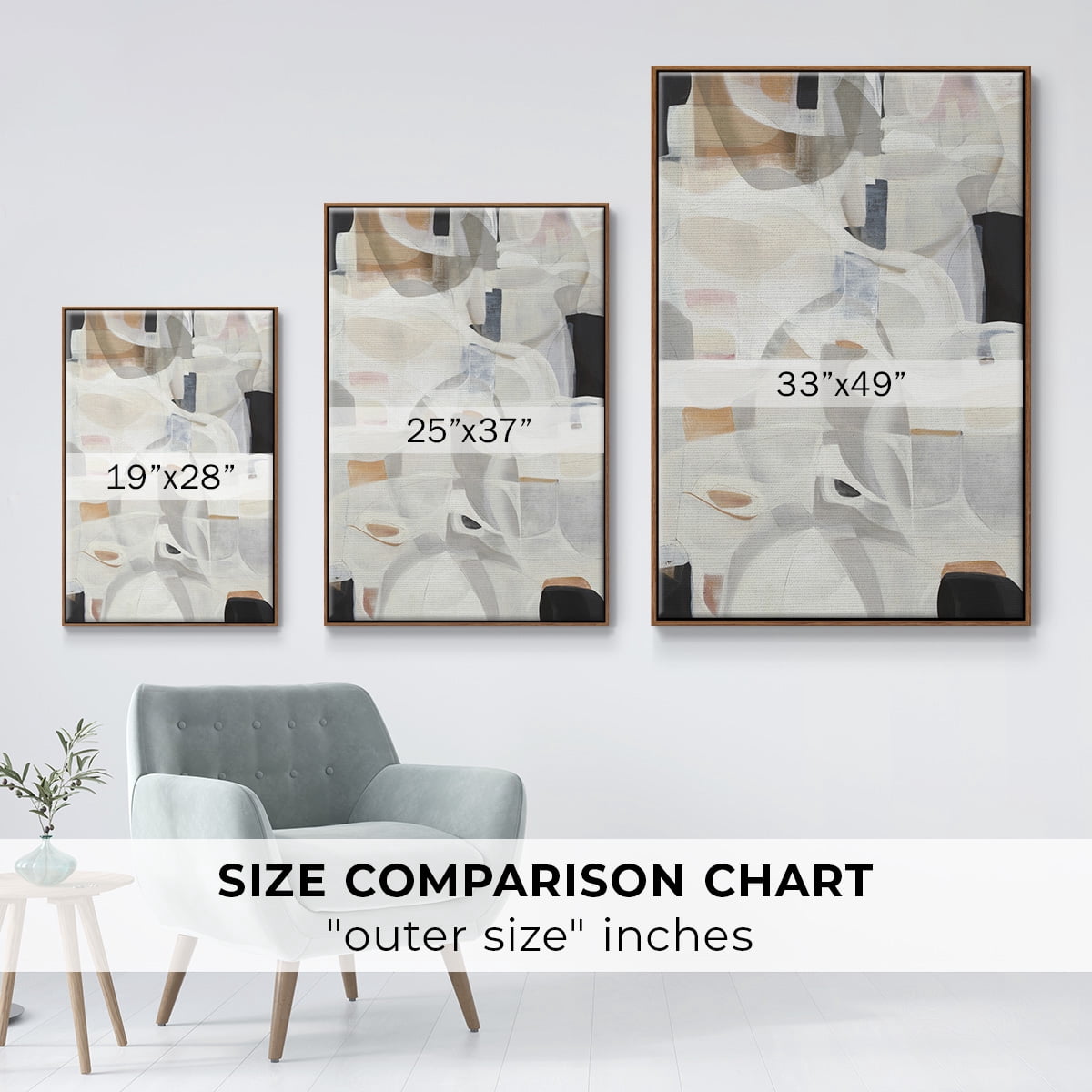 Windswept Framed Premium Gallery Wrapped Canvas - Ready to Hang - 27 x 41 - Walnut Floating Frame