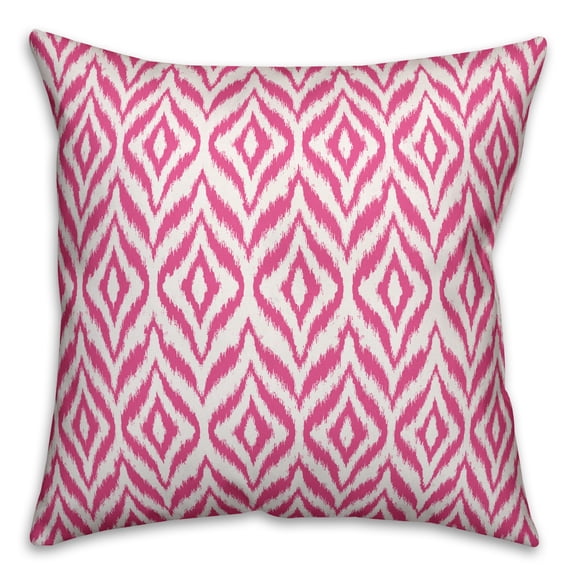 Creative Products Pink Summer Ikat 18x18 Indoor / Outdoor Pillow
