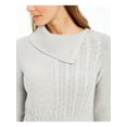 thumbnail image 3 of CHARTER CLUB Womens Gray Long Sleeve Crew Neck Sweater Petites PL, 3 of 4