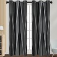 thumbnail image 1 of Innerwin Rideaux pour Fenêtres Écoénergétiques Assombrissants, Panneaux à Oeillets, Rideau de Luxe Occultant pour Fenêtre, Isolé Thermiquement, Moderne, Protection UV, Intimité, Rayure Noire 108*215 cm, 1 of 2