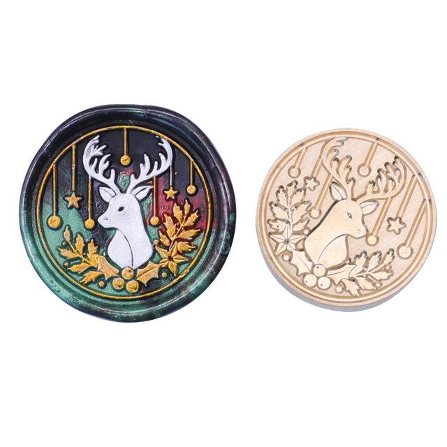 Sello Cabeza DIY Arte Ornamental 25 Mm Esmalte para Invitaciones Boda